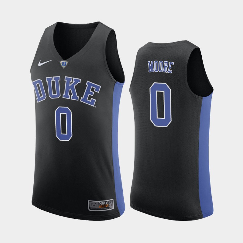 Duke Blue Devils Wendell Moore Black Men's College Jersey