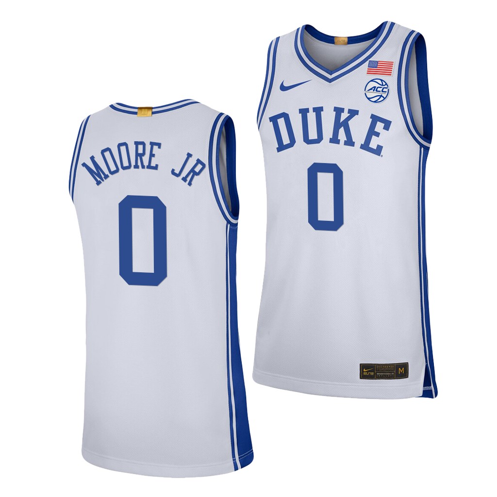 Duke Blue Devils Wendell Moore Jr. #0 White Limited Jersey 2021-22 College