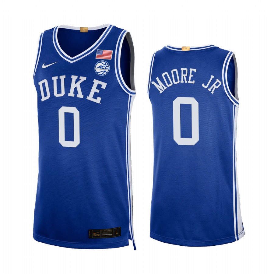 Duke Blue Devils Wendell Moore Jr. Jersey 2021-22 College Royal Uniform