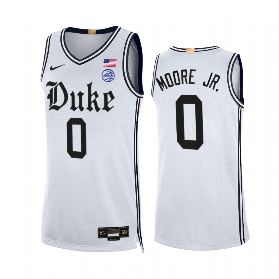 Duke Blue Devils Wendell Moore Jr. Jersey 2021-22 The Brotherhood White Limited Uniform