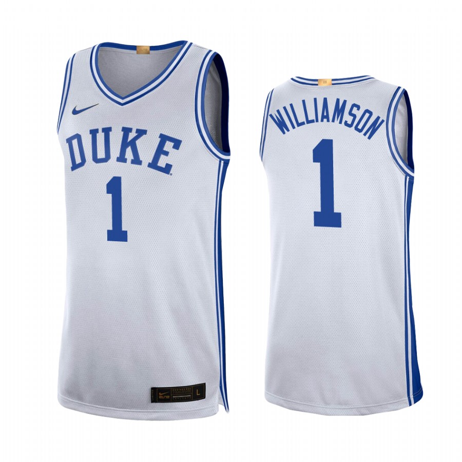 Duke Blue Devils Zion Williamson White Limited College Baketball Jersey
