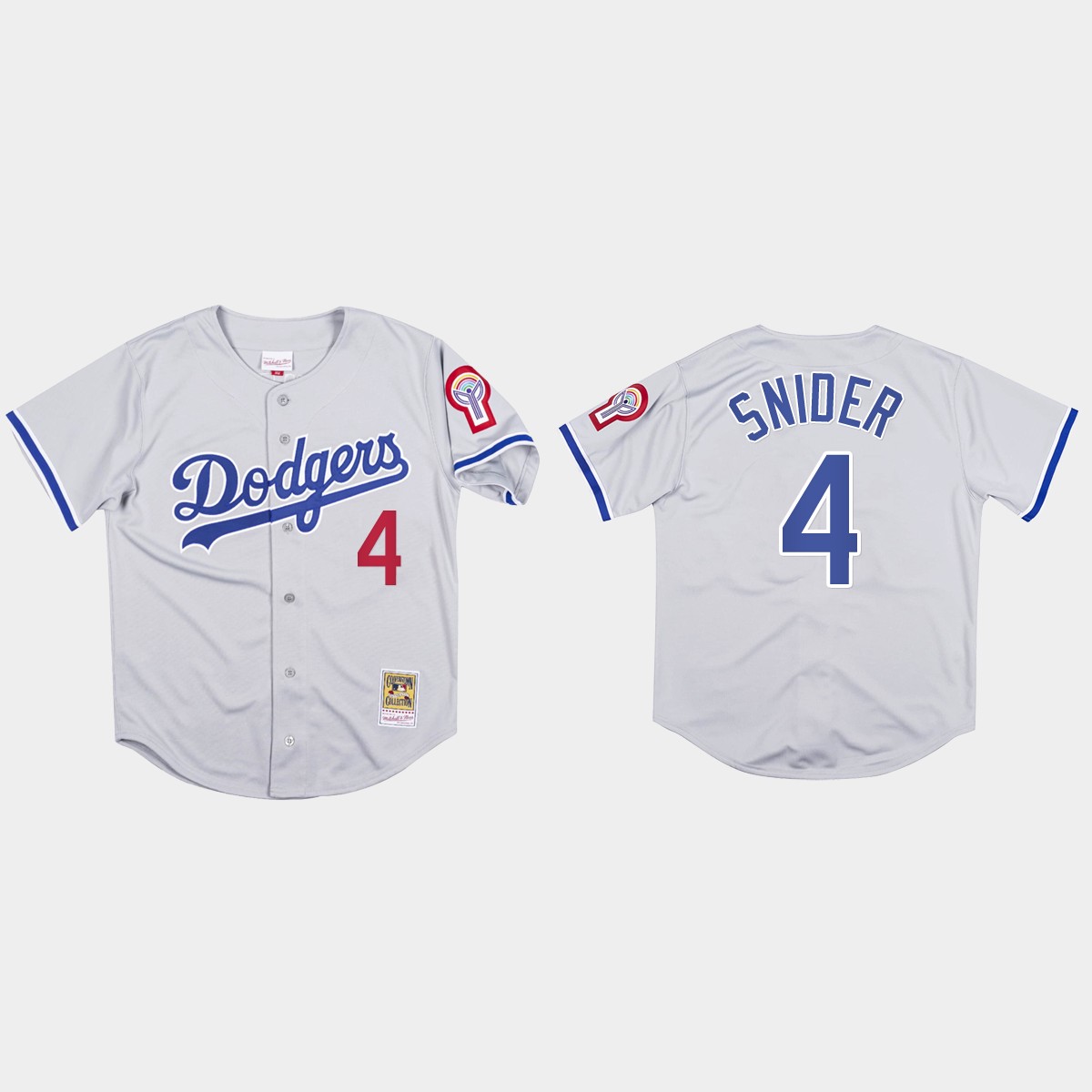 Duke Snider #4 Los Angeles Dodgers Mitchell And Ness 1981 Jersey - Gray
