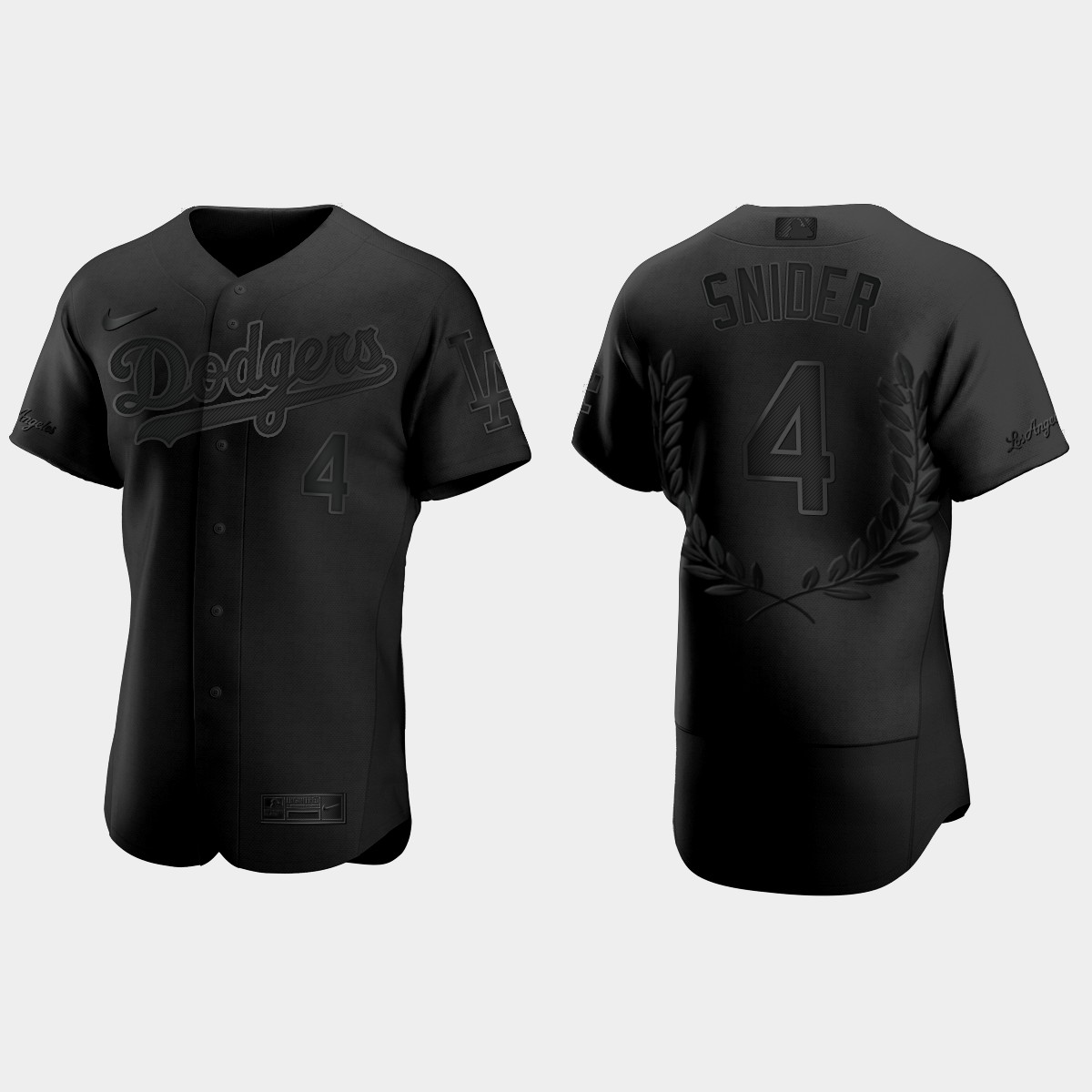 Duke Snider #4 Los Angeles Dodgers Retirement Awards Collection Jersey - Black