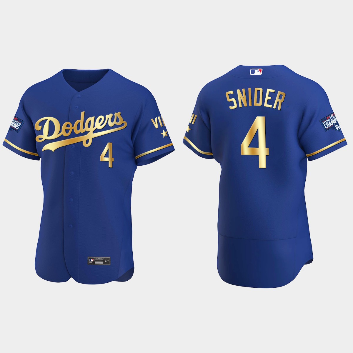 Duke Snider Los Angeles Dodgers 2021 Gold Program World Series Champions Jersey - Royal