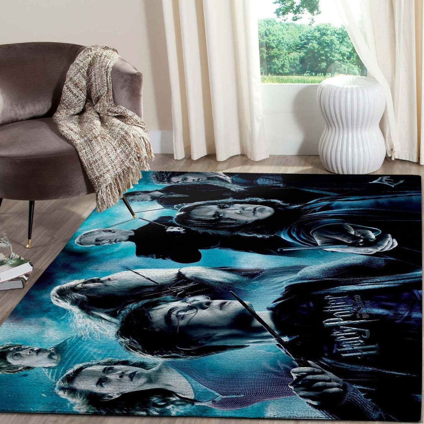 Dumbledore And Snape Harry Potter Rectangle Rug – Custom Size And Printing