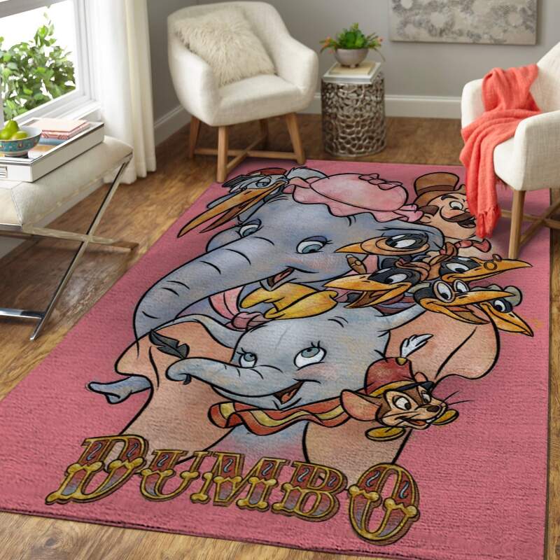 Dumbo And Friend Area Rectangle Rug