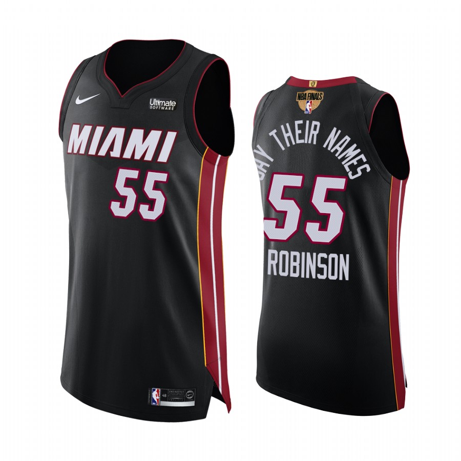 Duncan Robinson Miami Heat 2020 NBA Finals G1 Black Jersey Say Their Names