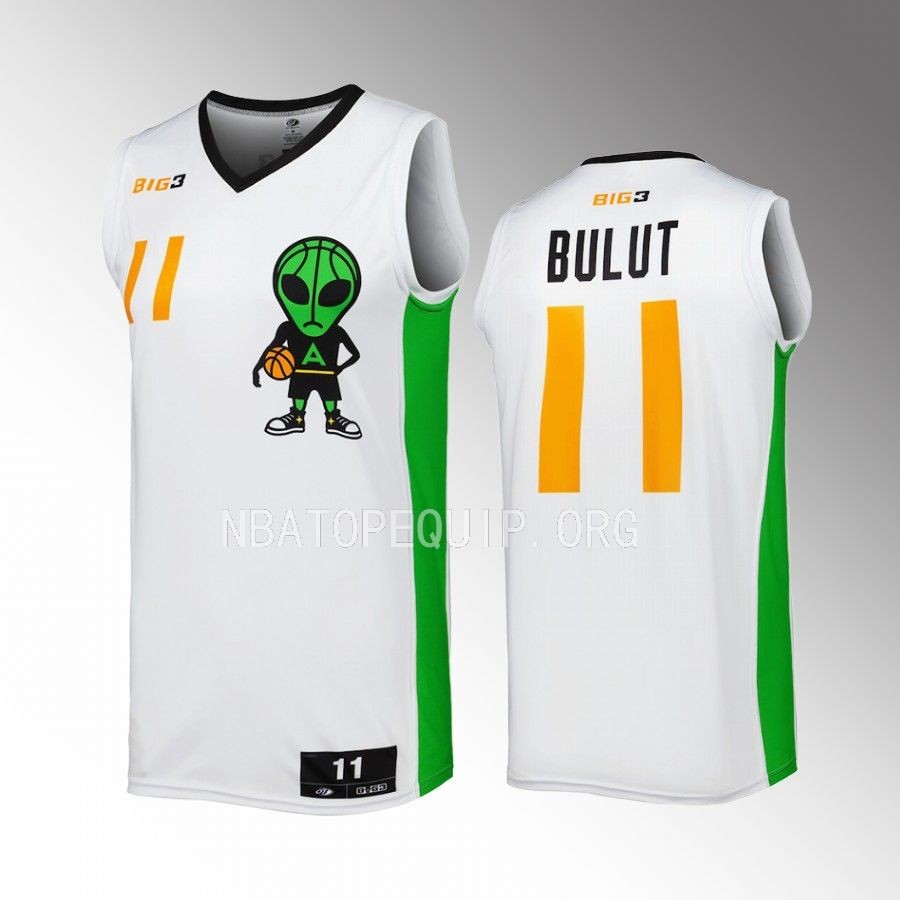 Dusan Bulut #11 BIG 3 Aliens White Jersey