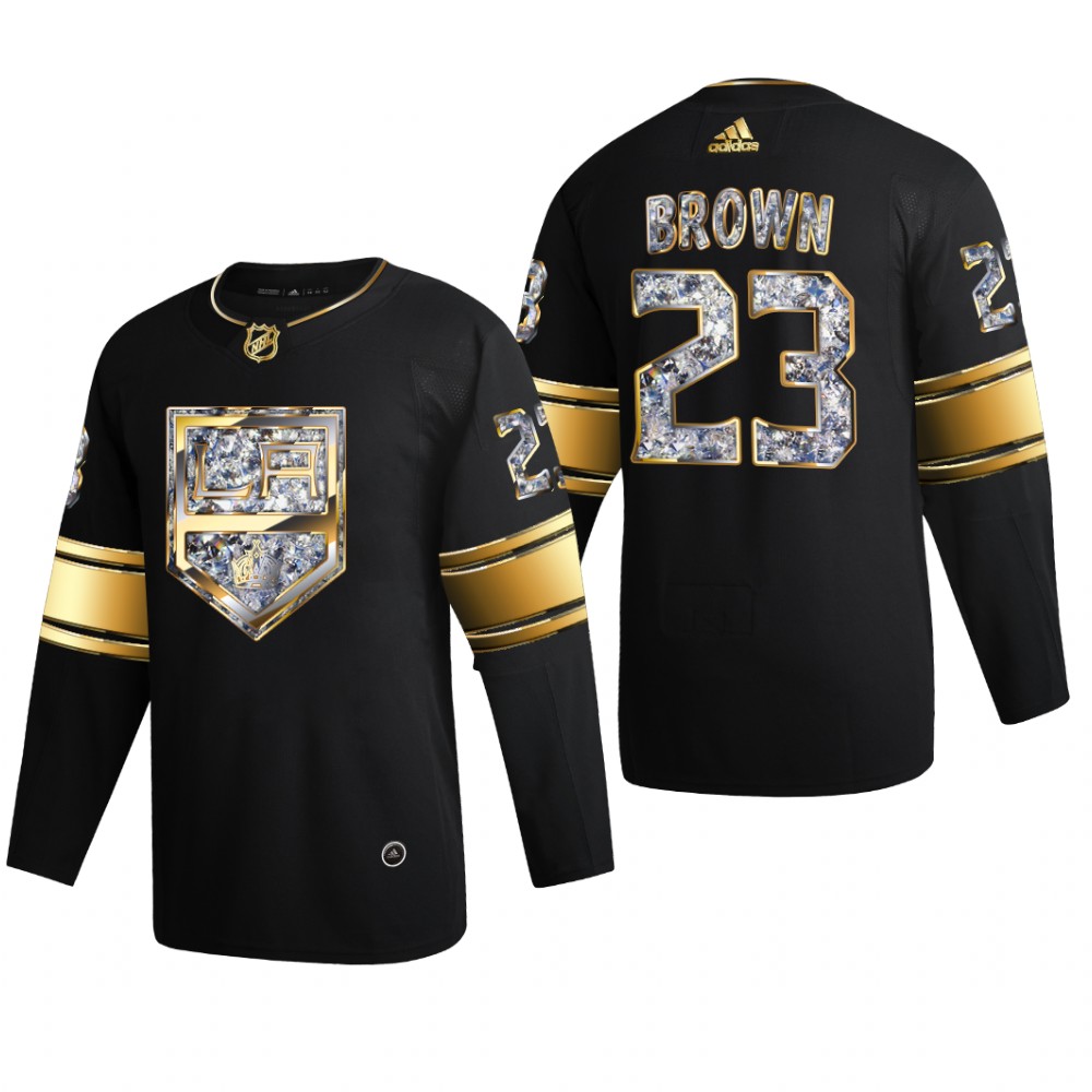 Dustin Brown #23 Los Angeles Kings 2022 Stanley Cup Playoffs Black Diamond Edition Jersey