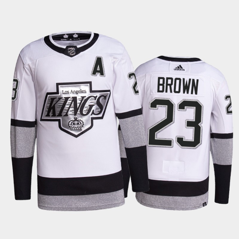 Dustin Brown Los Angeles Kings Primegreen Pro Jersey 2021-22 White #23 Alternate Uniform