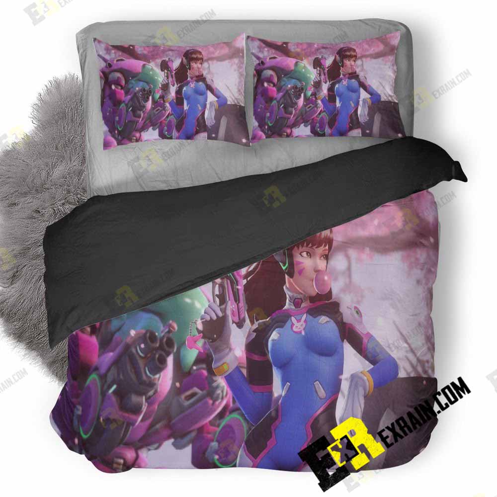 Dva Overwatch Ad 3D Customized Duvet Cover Bedding Set