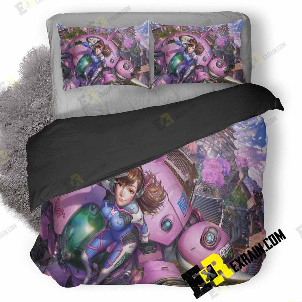 Dva Overwatch Art Fo 3D Customized Duvet Cover Bedding Set