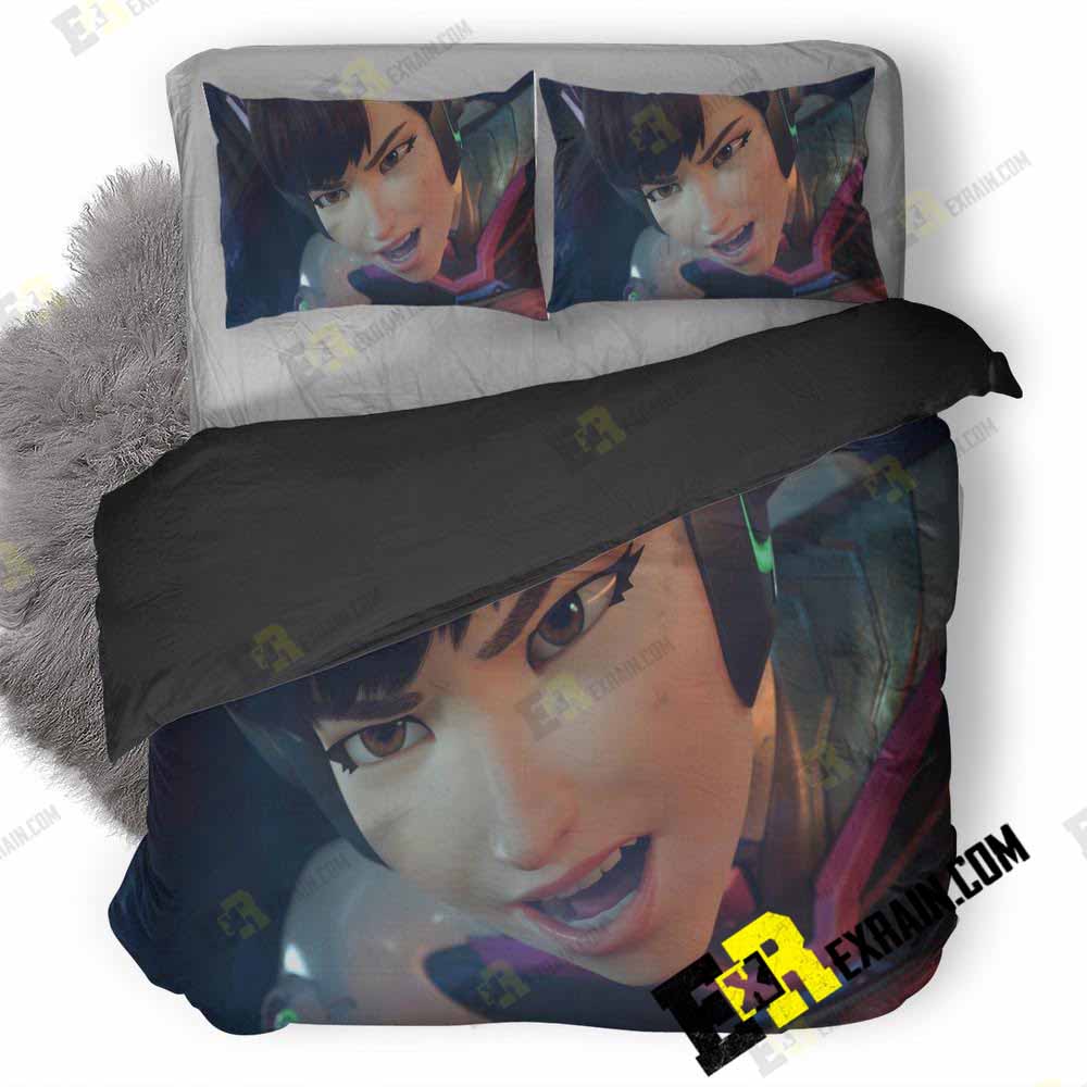 Dva Overwatch Video Game Digital Art T6 3D Customized Duvet Cover Bedding Set
