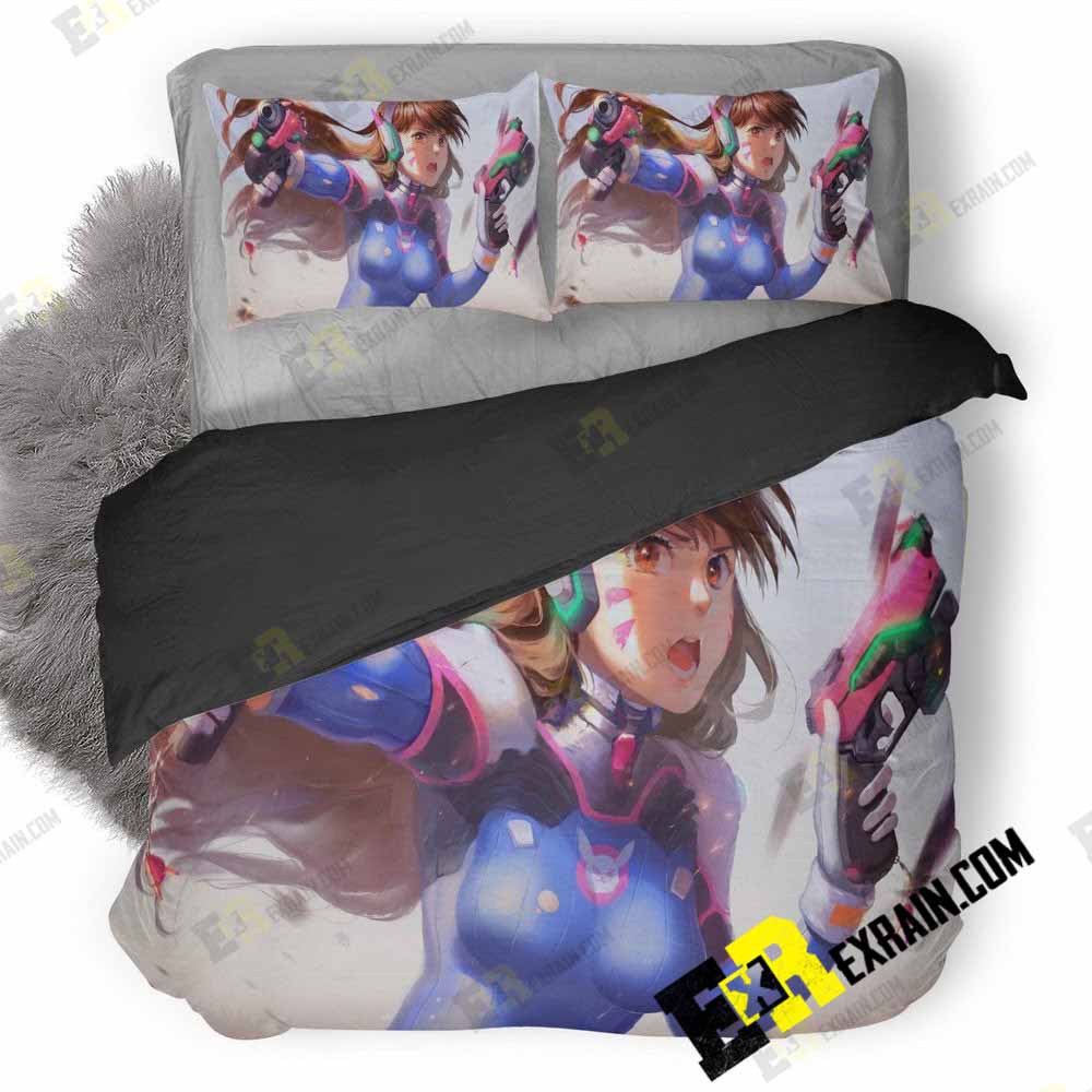 Dva Overwatch Video Game Vs 3D Customized Duvet Cover Bedding Set