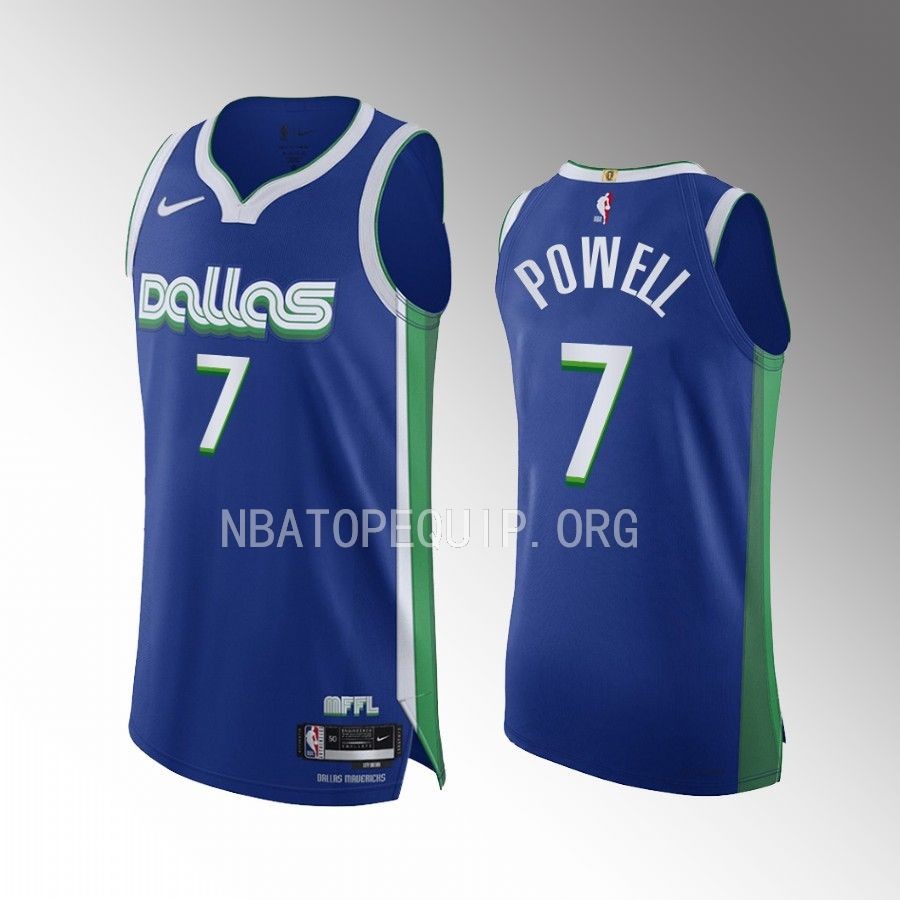 Dwight Powell Dallas Mavericks 2022-23 City Edition #7 Jersey Blue