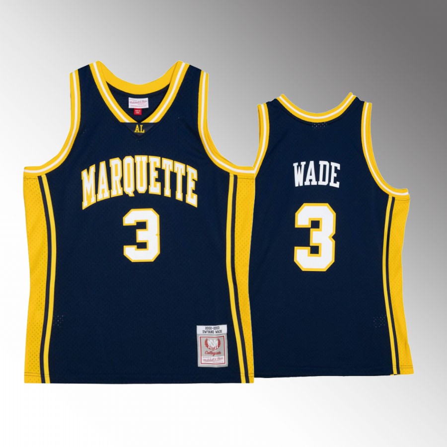 Dwyane Wade Marquette University Navy 2002 Classic Swingman #3 Jersey