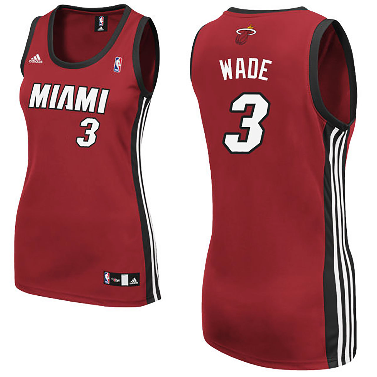 Dwyane Wade Miami Heat #3 Women Red Jersey