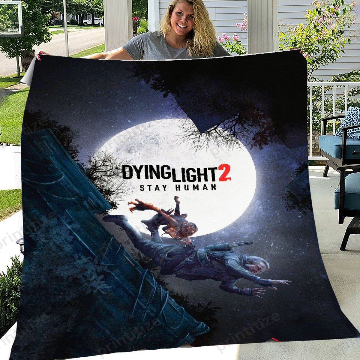 Dying Light 2 Stay Human Fleece Blanket
