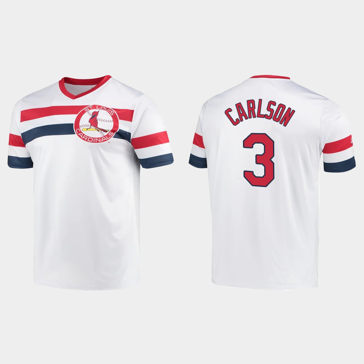 Dylan Carlson St. Louis Cardinals Cooperstown Collection V-Neck Jersey - White