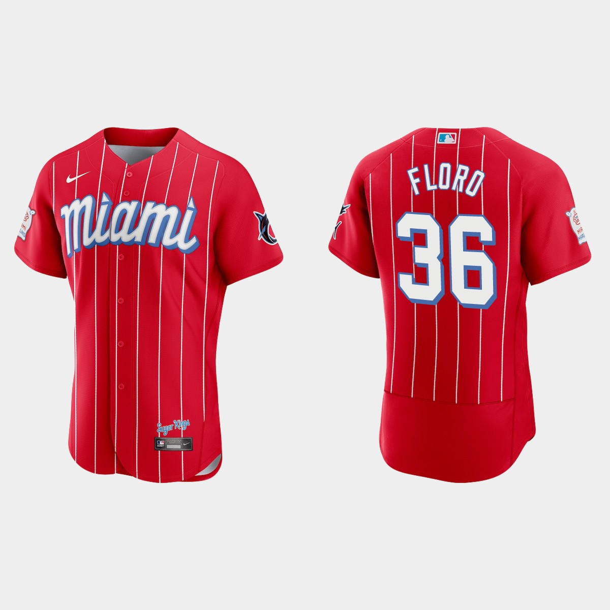 Dylan Floro Miami Marlins 2021 City Connect Jersey – Red