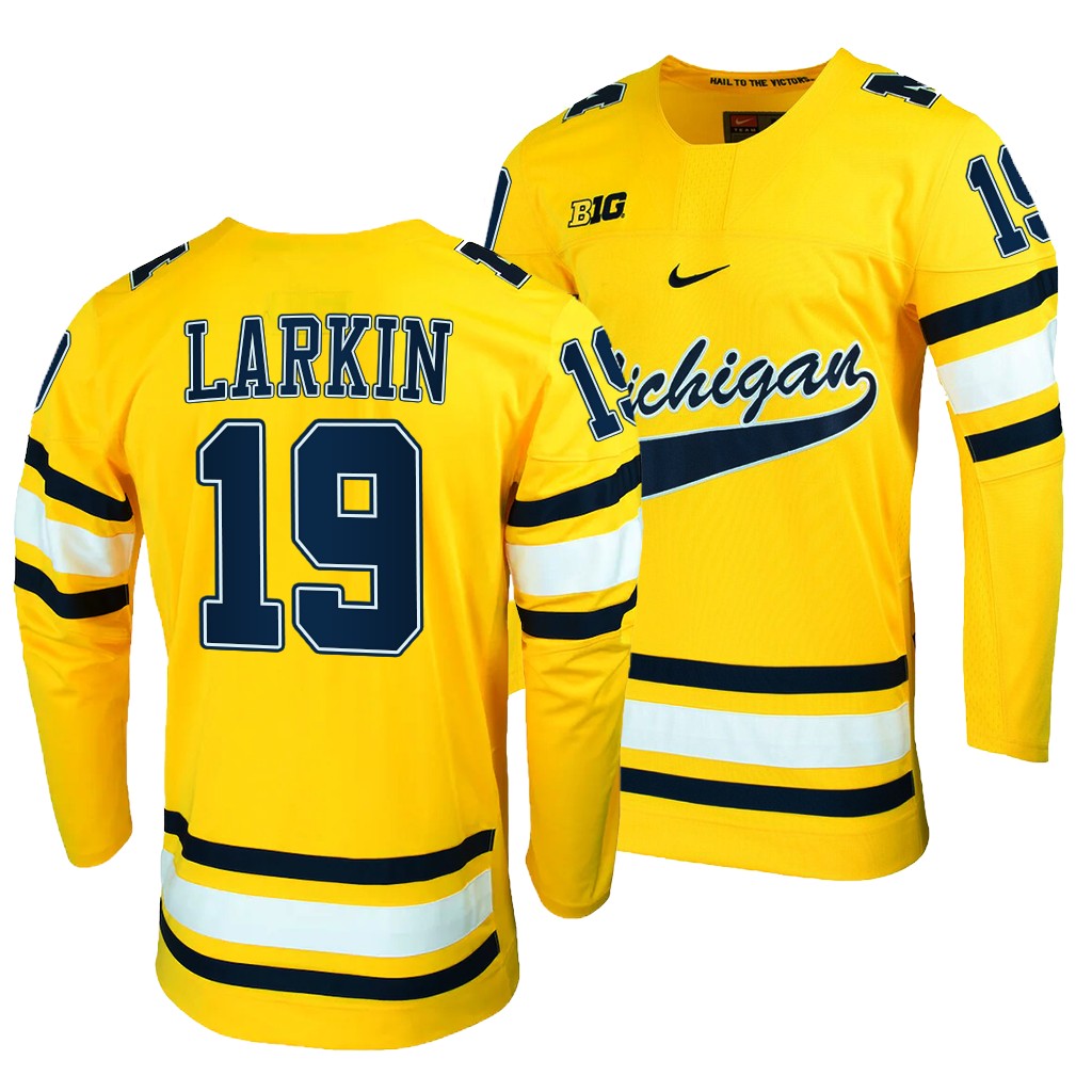 Dylan Larkin Michigan Wolverines Maize College Jersey Alumni