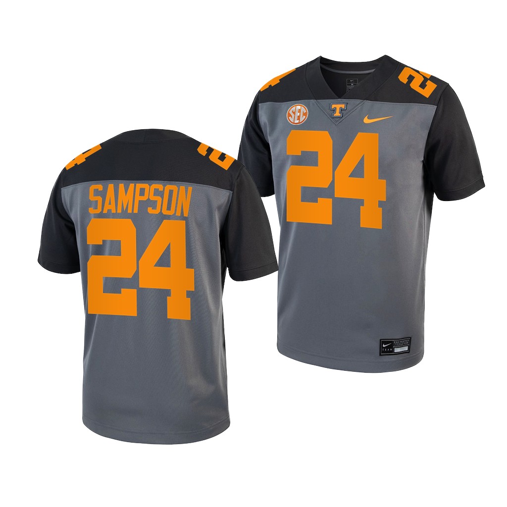 Dylan Sampson Tennessee Volunteers Grey 2022 Smokey Grey Series Alternate Youth Jersey