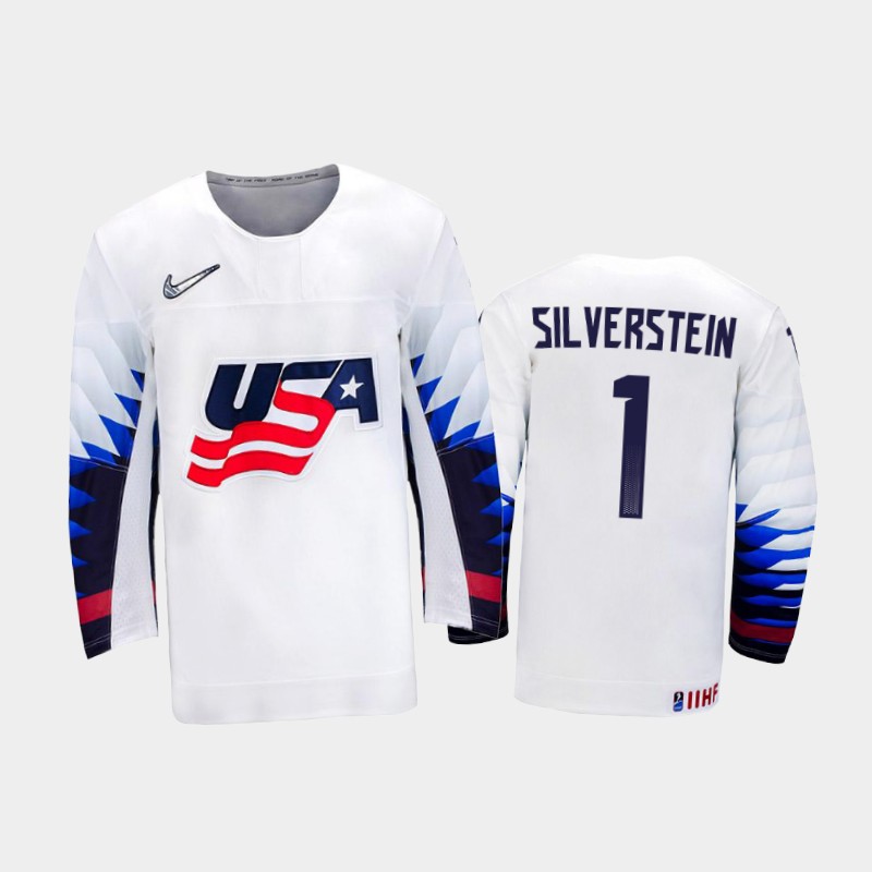 Dylan Silverstein USA White Home Jersey 2022 IIHF World Junior Championship