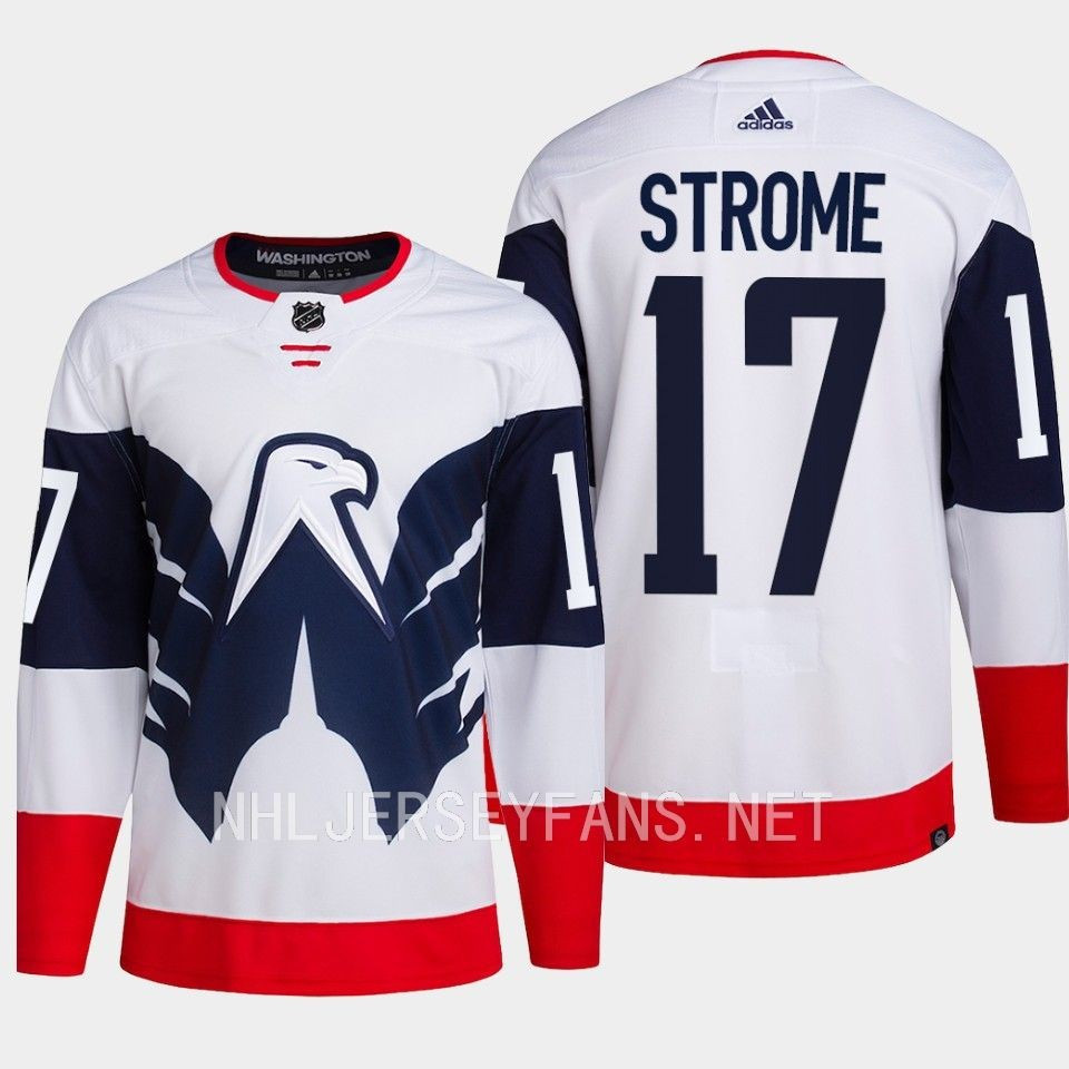 Dylan Strome 17 Washington Capitals 2023 Stitched Jersey Stadium White Primegreen