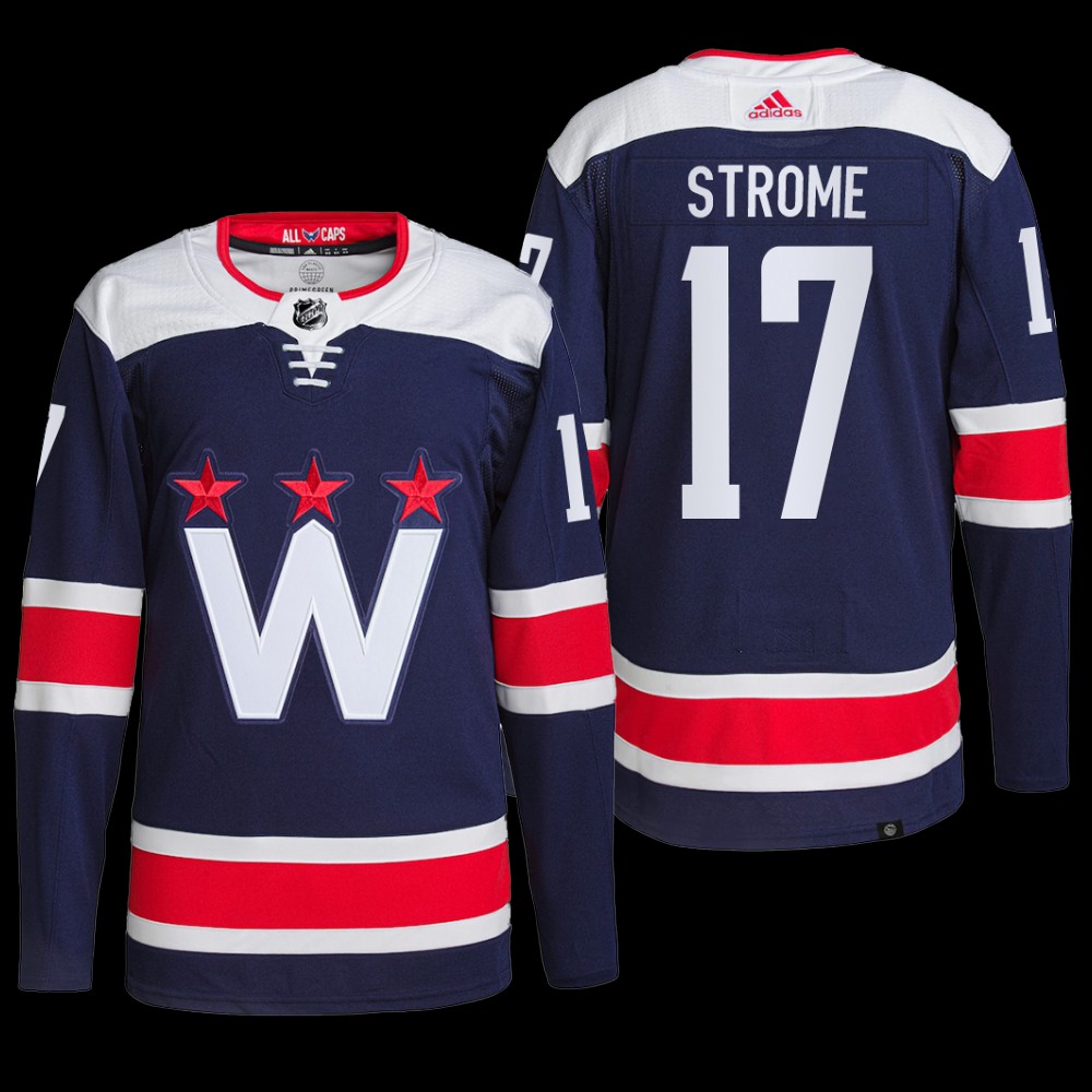 Dylan Strome Washington Capitals Primegreen Jersey 2022 Navy #17 Alternate Uniform