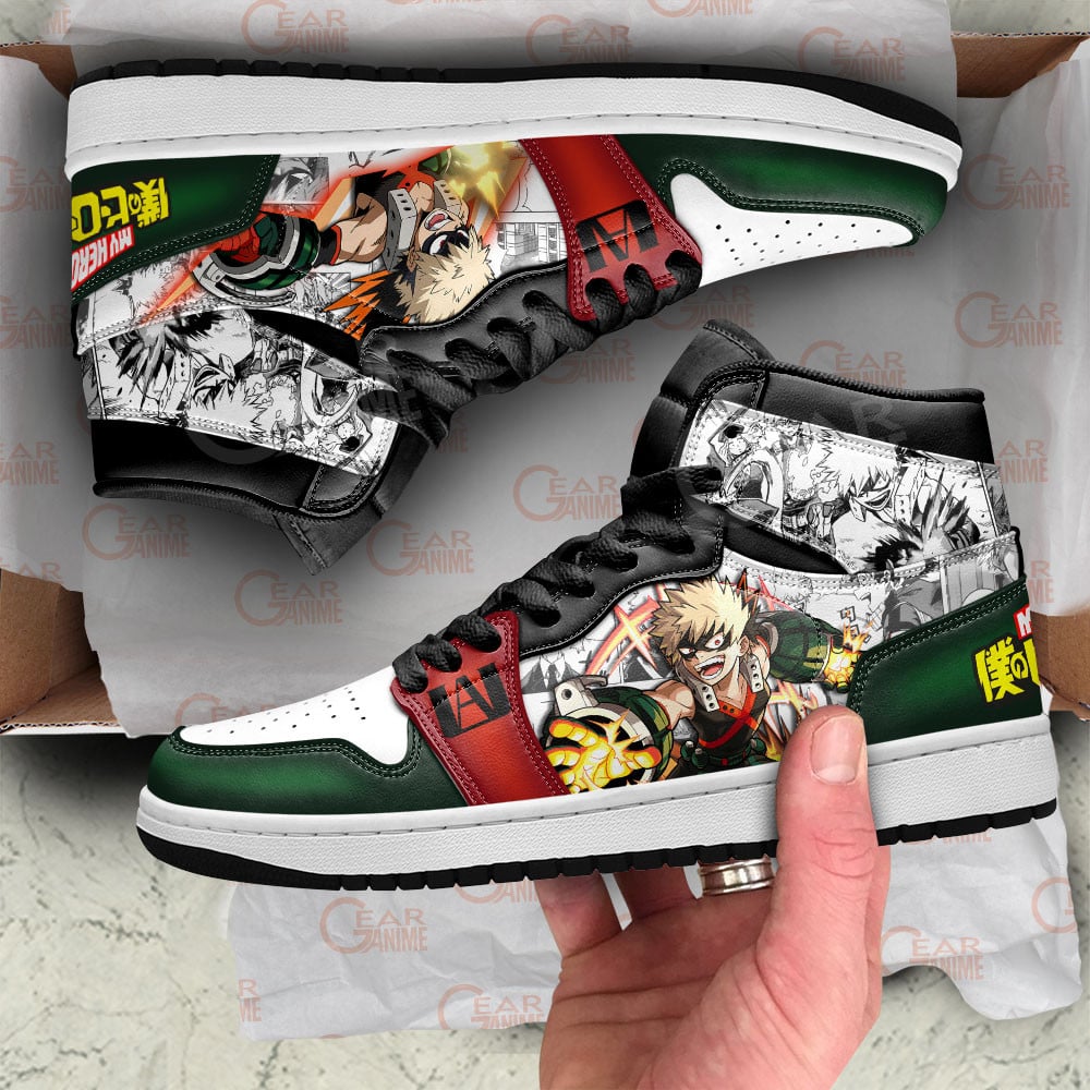 Dynamight JD1s Sneakers My Hero Academia Anime Shoes Mix Manga, Air Jordan Hightop