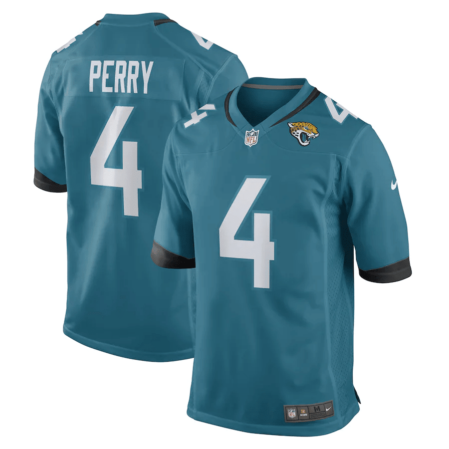 E.J. Perry Jacksonville Jaguars Stitched Jersey – Teal
