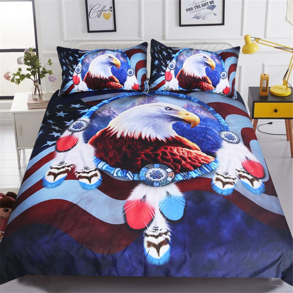 Eagle 3D 3D Customized Duvet Cover Bedding Set
