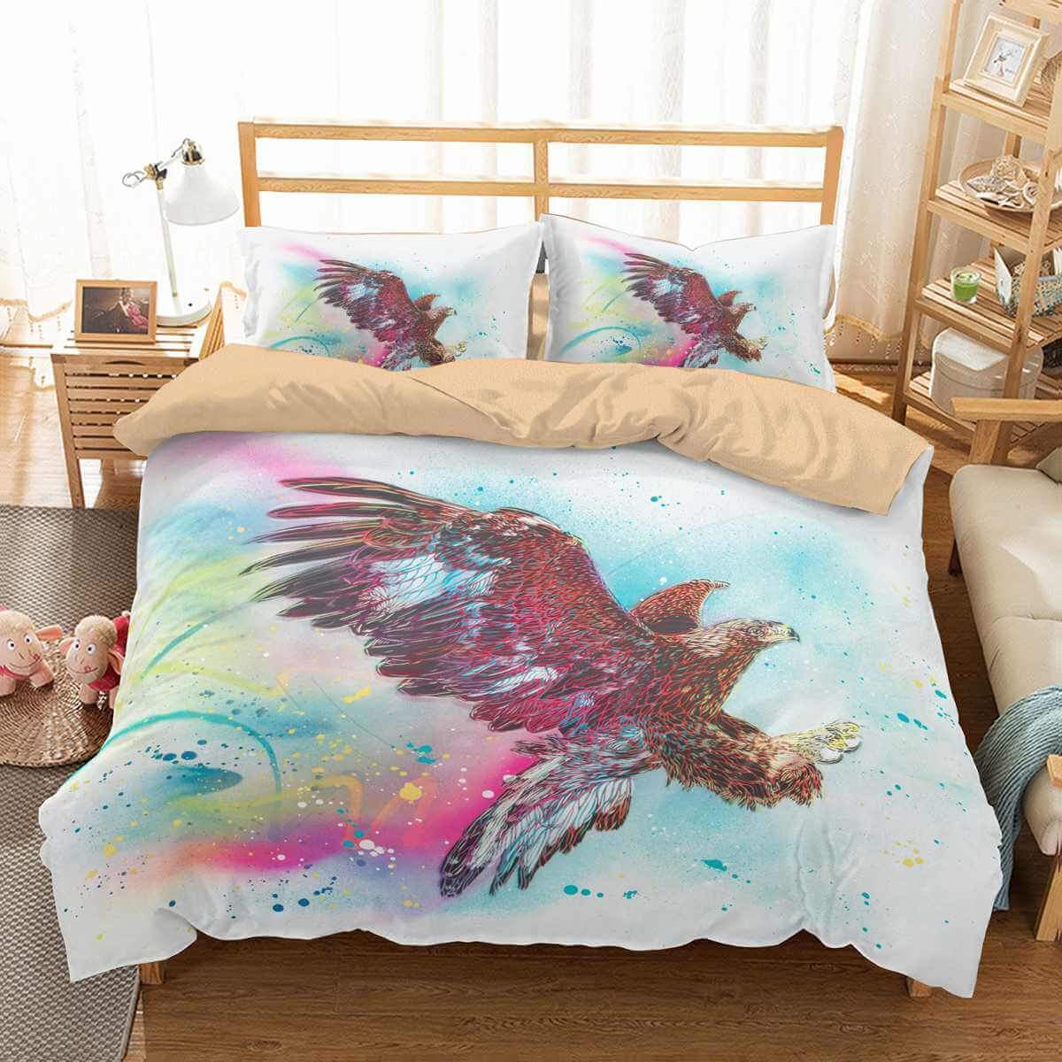 Eagle 3D Customized Duvet Cover Bedding Set
