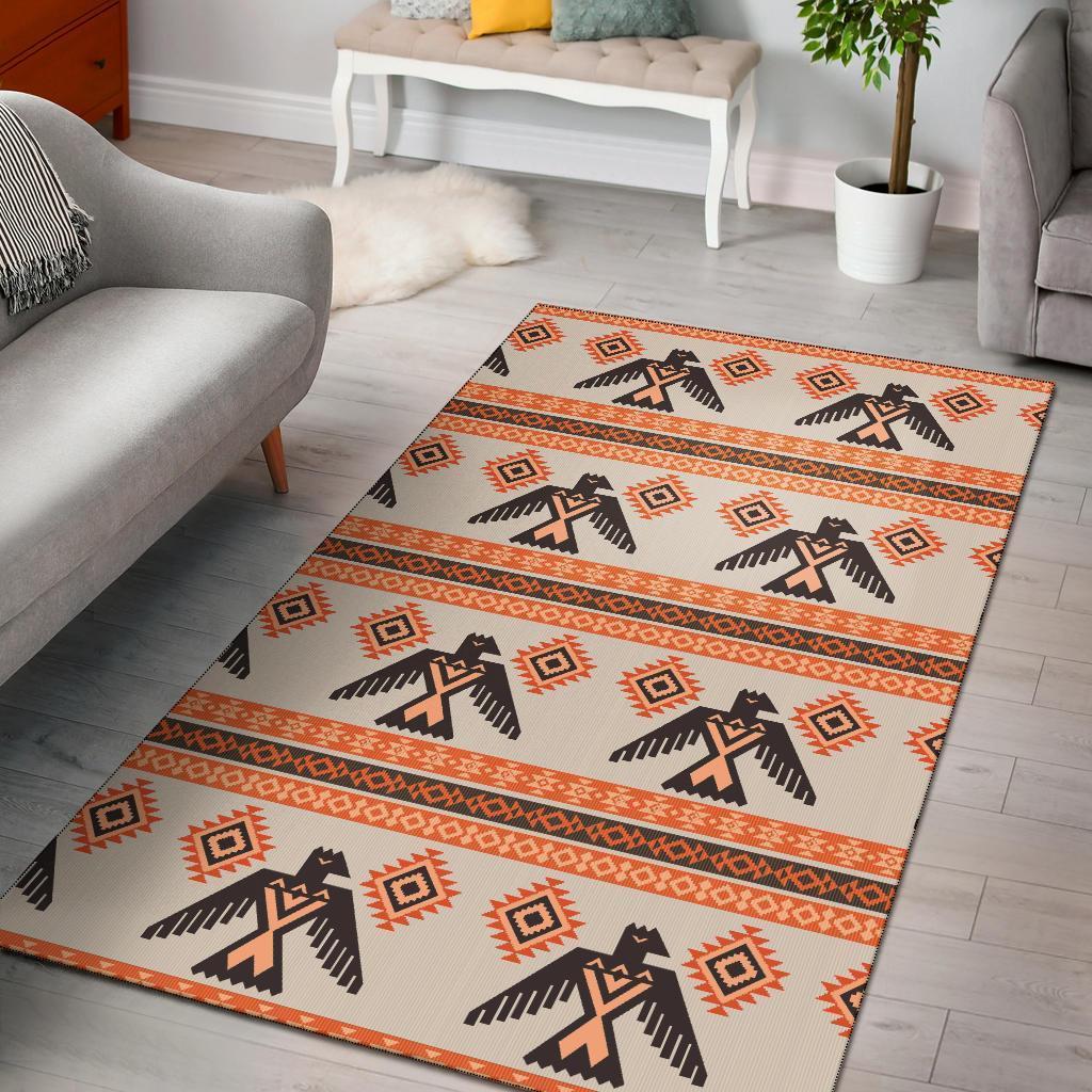 Eagle Aztec Print Pattern Area Limited Edition Rectangle Rug