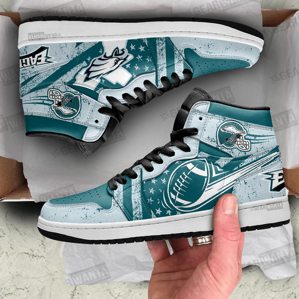 Eagles Football Team J1 Shoes For Fans Sneakers, Air Jordan Hightop