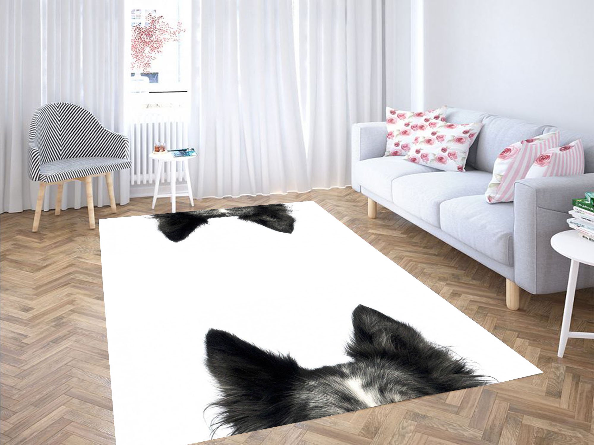 Ear Dog Carpet Rectangle Rug