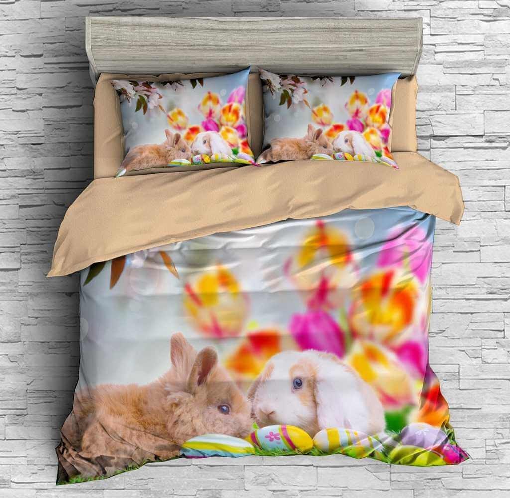 Easter Bunny 3D Customized Duvet Cover Bedding Set