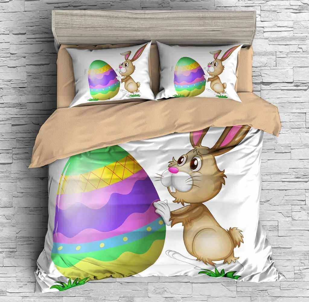 Easter Bunny 3D Customized Duvet Cover Bedding Set