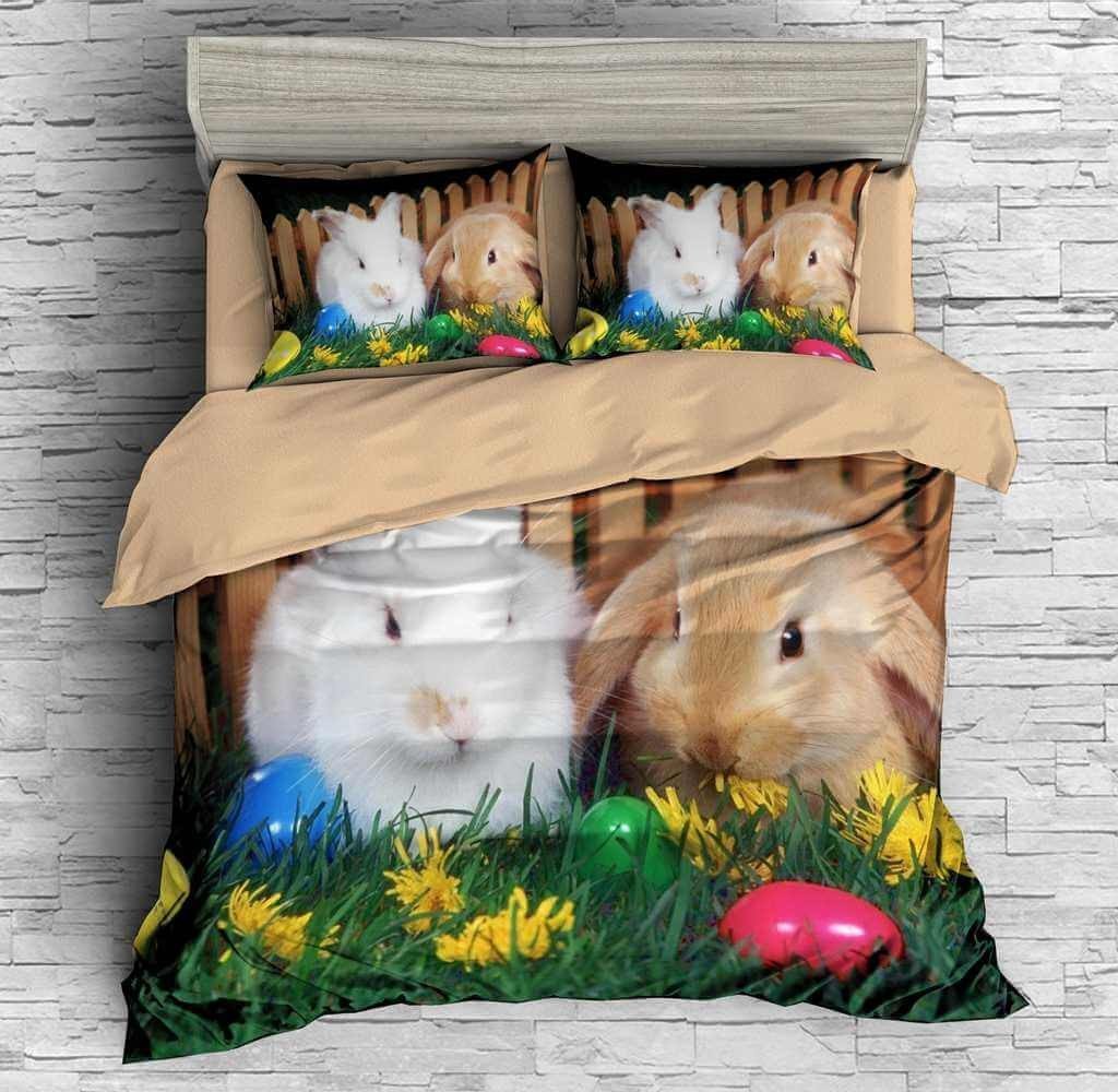Easter Bunny 3D Customized Duvet Cover Bedding Set