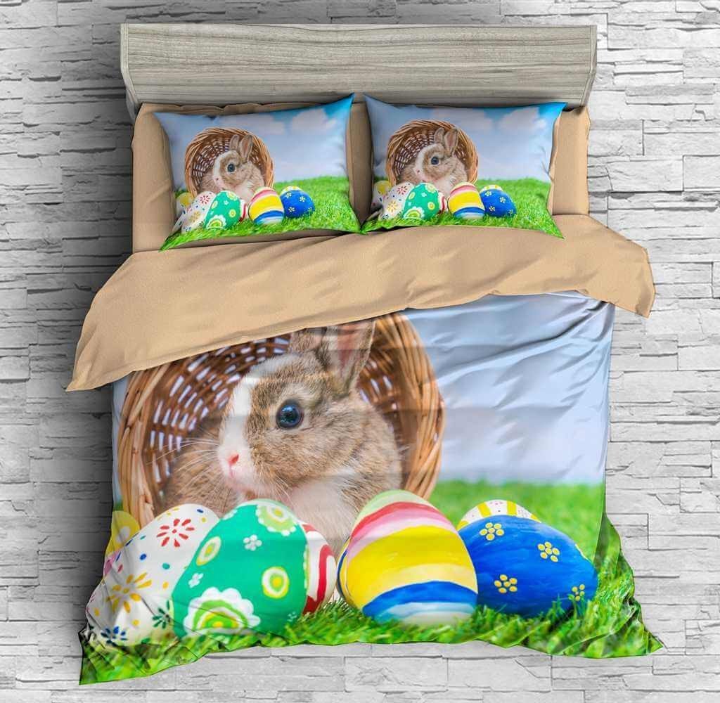 Easter Bunny 3D Customized Duvet Cover Bedding Set