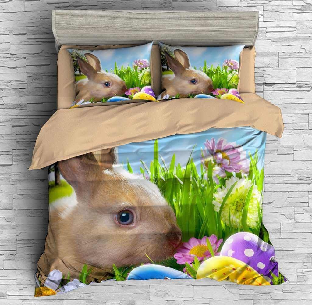 Easter Bunny 3D Customized Duvet Cover Bedding Set