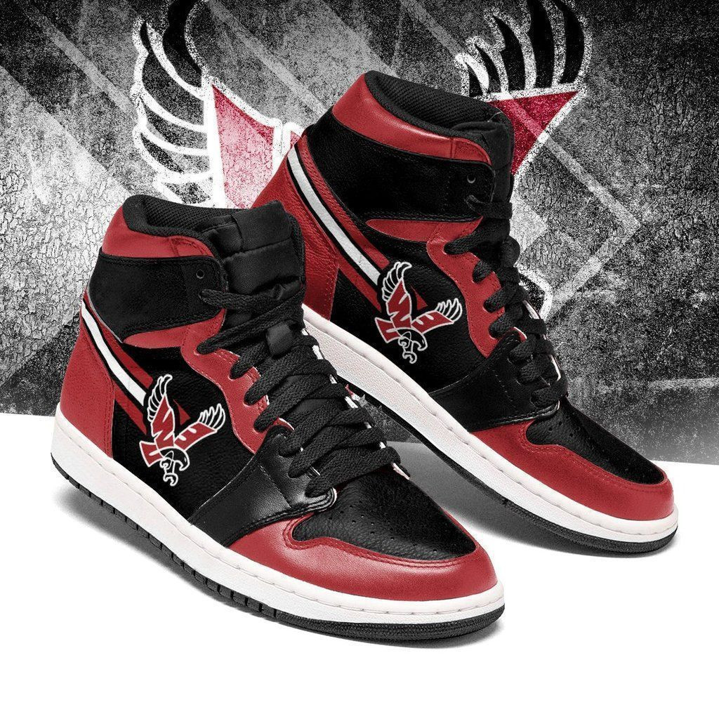 Eastern Washington Eagles NCAA Fashion The best Sneakers Basketball Shoes Leather High Top Air Jordan Sneaker, Air Jordan Hightop