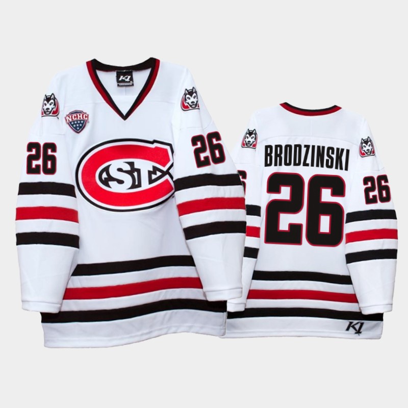 Easton Brodzinski #26 St. Cloud State Huskies 2021-22 College White Jersey