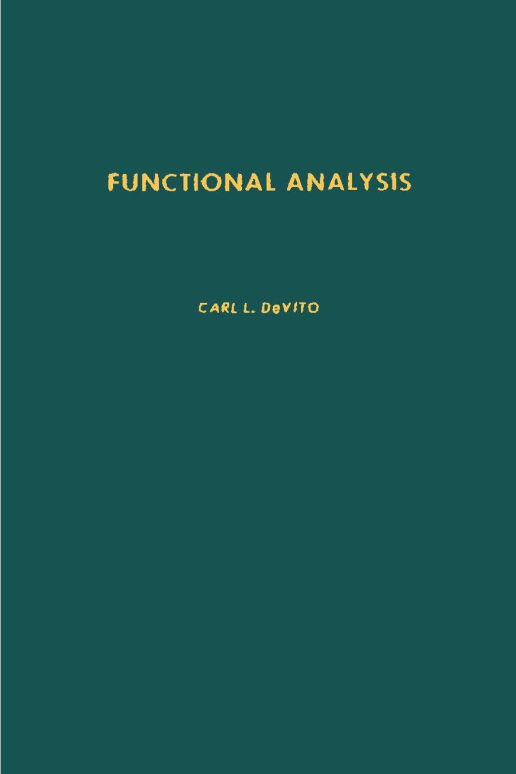 Functional analysis 