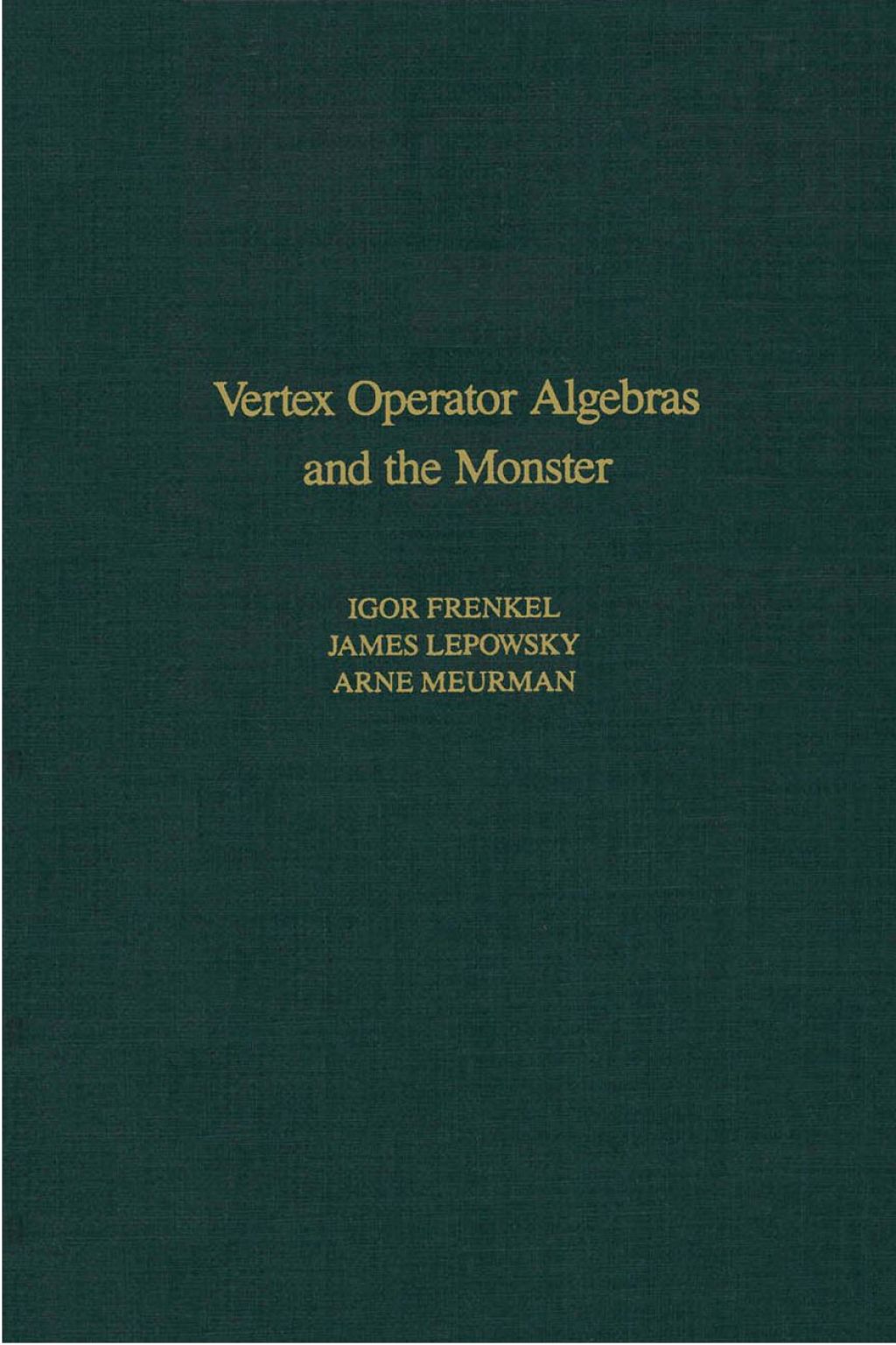 Vertex Operator Algebras and the Monster 