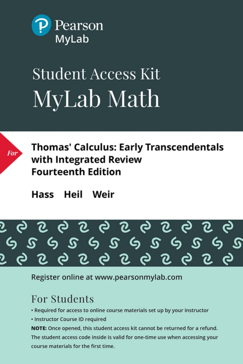 MyLab Math with Pearson (24 Months) for Thomas' Calculus: Early Transcendentals with Integrated Review Early Transcendentals with Integrated Review 14th Edition