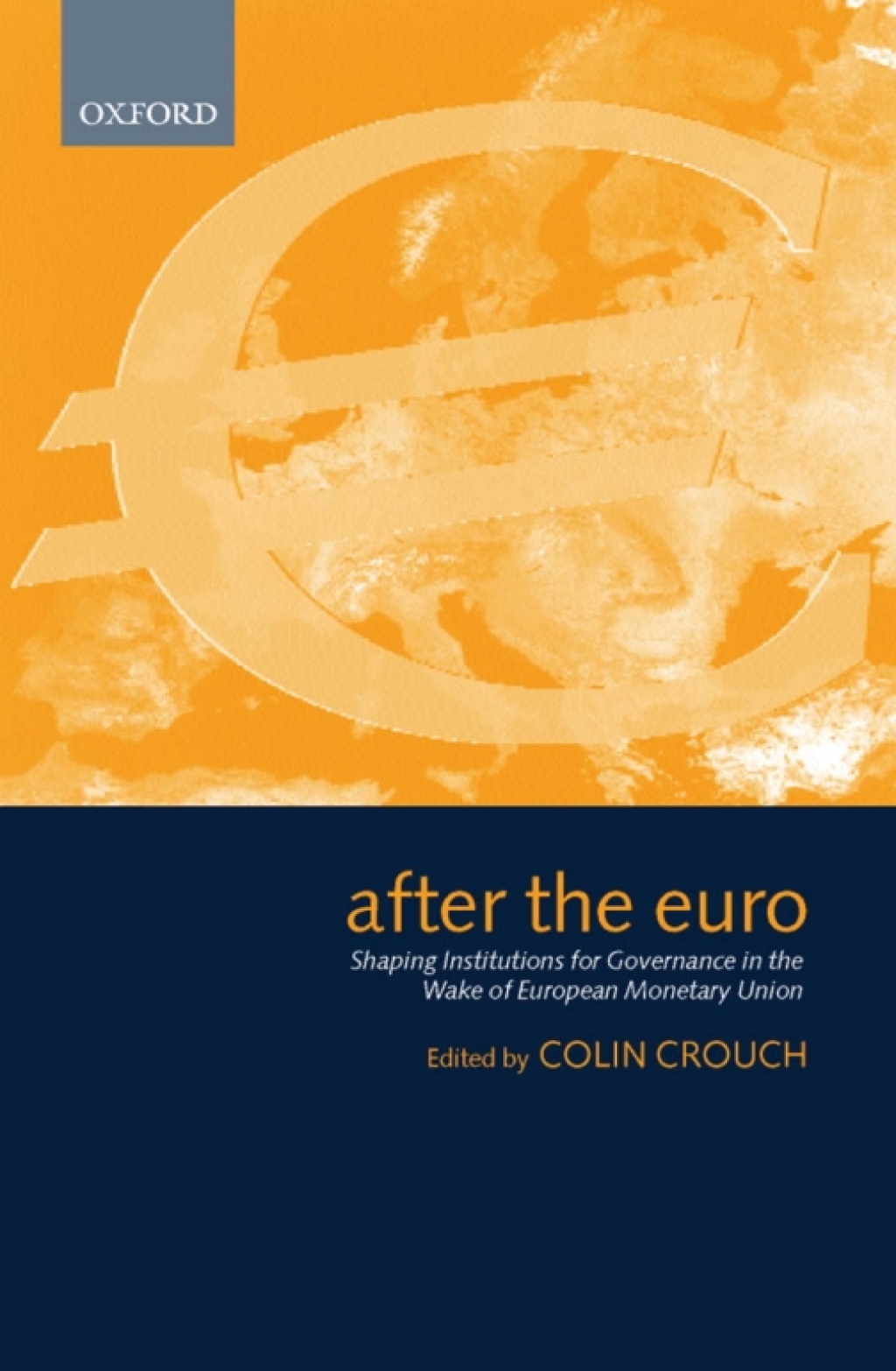 After the Euro Shaping Institutions for Governance in the Wake of European Monetary Union 1st Edition