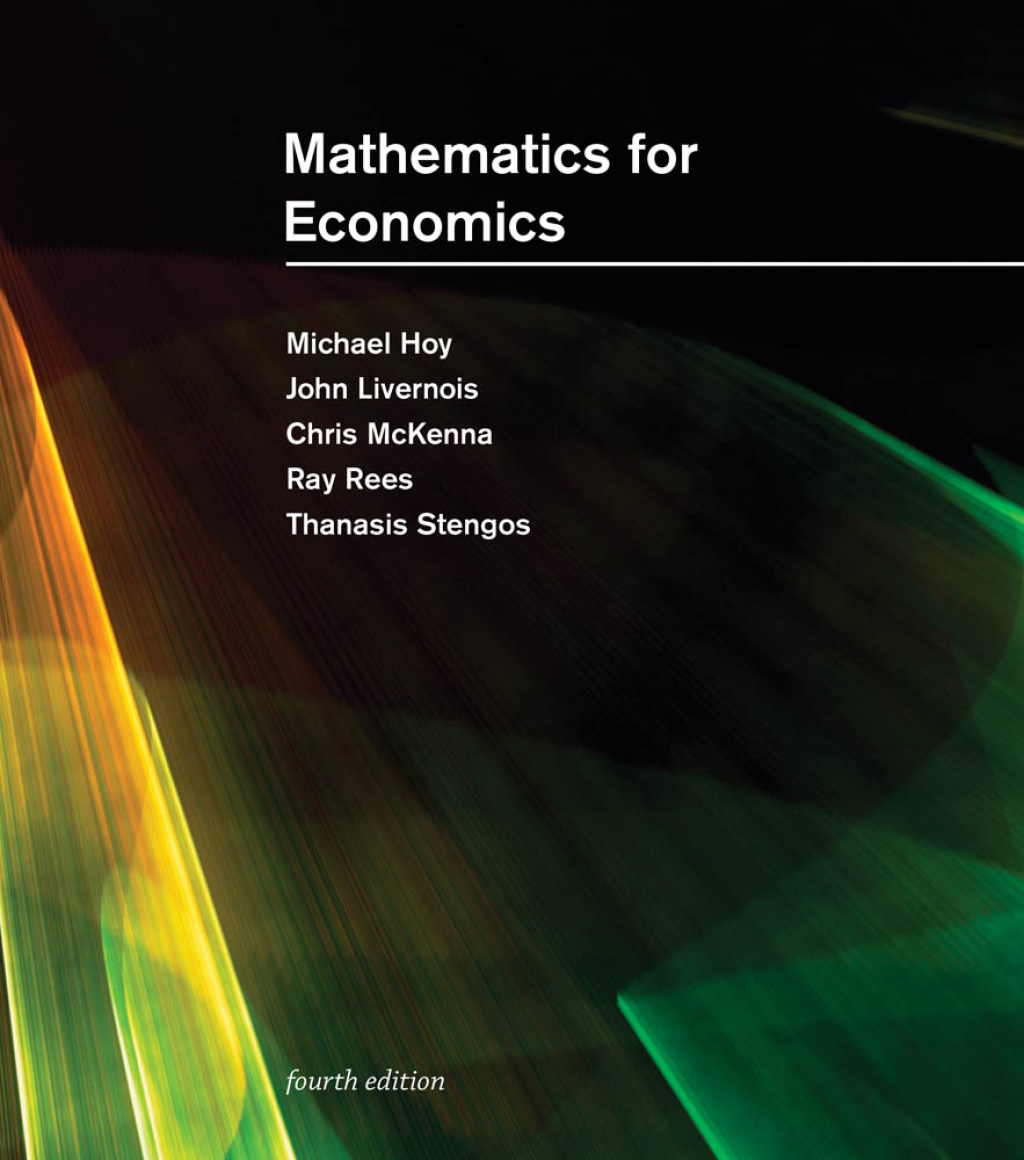Mathematics for Economics, fourth edition 