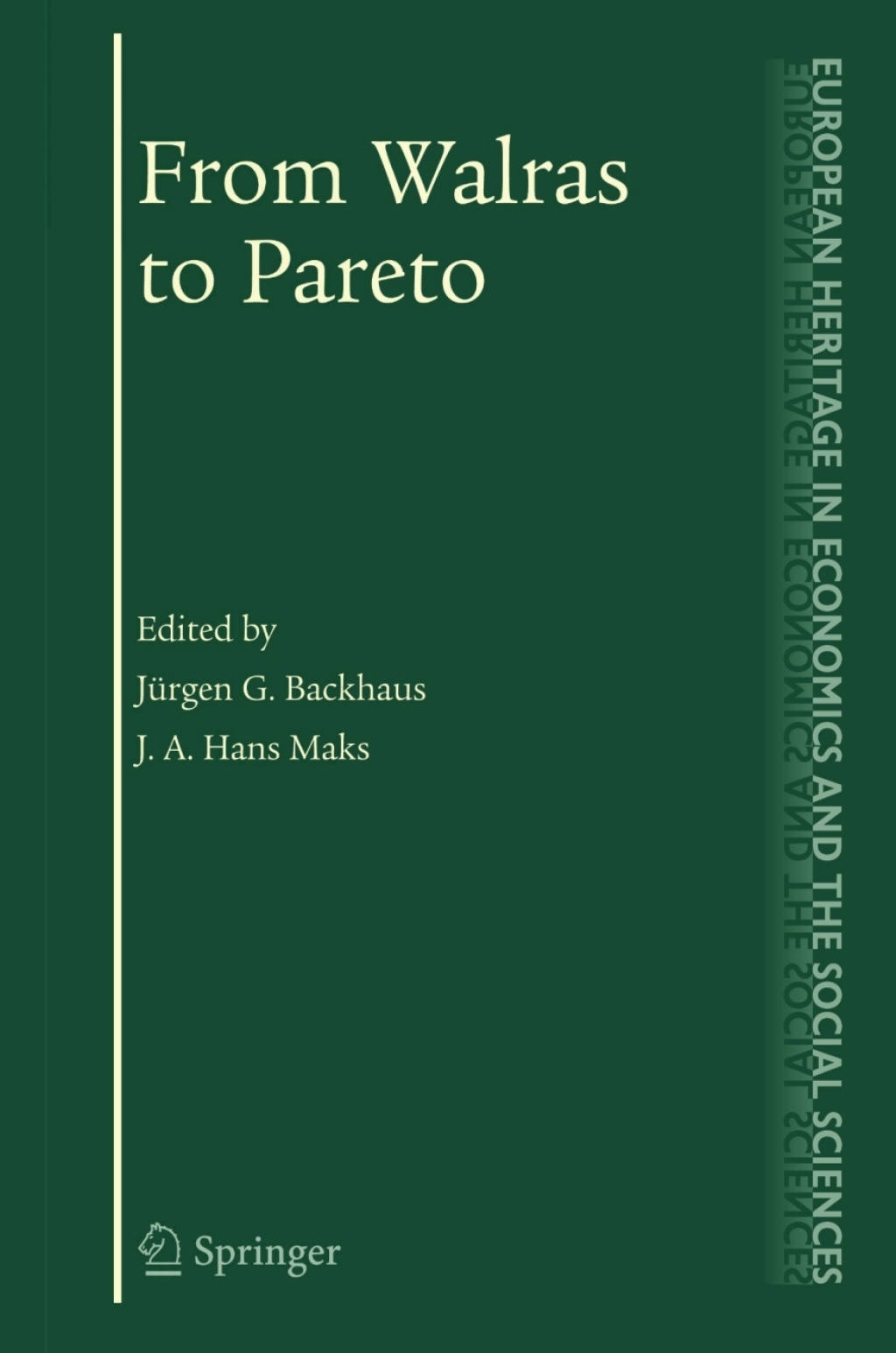 From Walras to Pareto 1st Edition