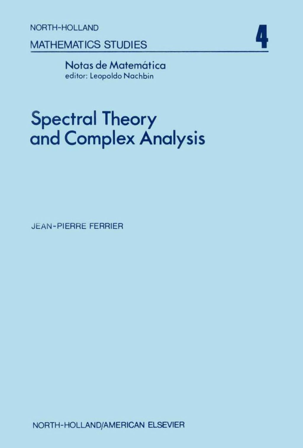 Spectral theory and complex analysis 